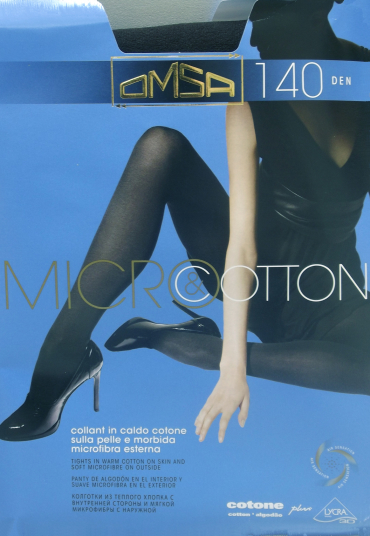 Колготки Omsa Micro&Cotton 140 ExtraLarge