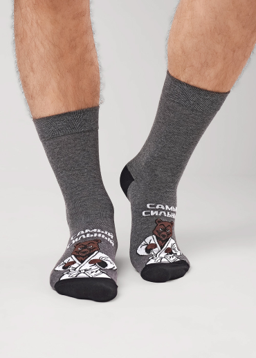 CLE Носки муж.К6566Л 23Ф хл+эл