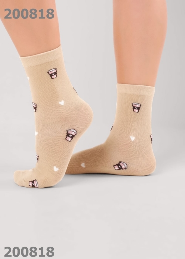 CLE Носки жен.Д2520 моккачино хл+эл