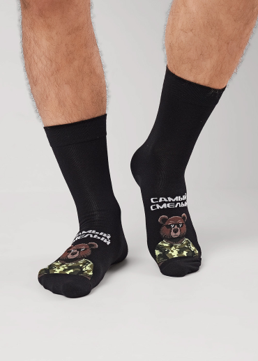 CLE Носки муж.К6568Л 23Ф хл+эл