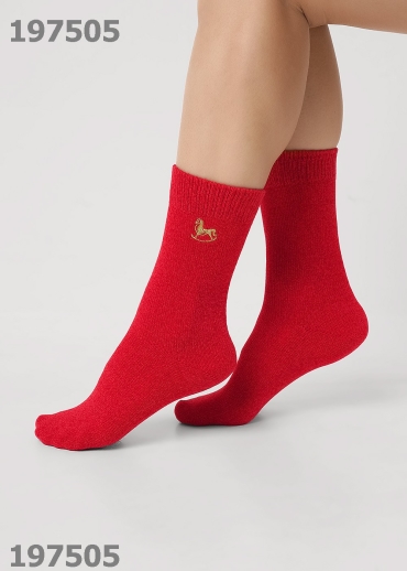 CLE Носки жен.Д955С НГ вышивка синель