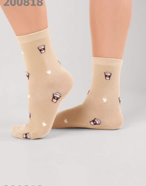 CLE Носки жен.Д2520 моккачино хл+эл