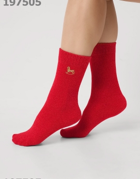 CLE Носки жен.Д955С НГ вышивка синель